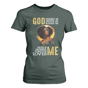 African Women Pride T Shirt For Women God Designed Created Blessed Me Black History Month