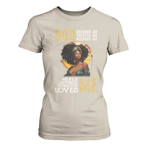 African Women Pride T Shirt For Women God Designed Created Blessed Me Black History Month