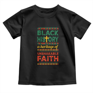 Black History Month Baby Shirt A Heritage Of Unshakeable Faith Christian BLM Melanin Pride