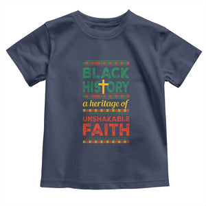 Black History Month Baby Shirt A Heritage Of Unshakeable Faith Christian BLM Melanin Pride