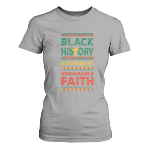 Black History Month T Shirt For Women A Heritage Of Unshakeable Faith Christian BLM Melanin Pride