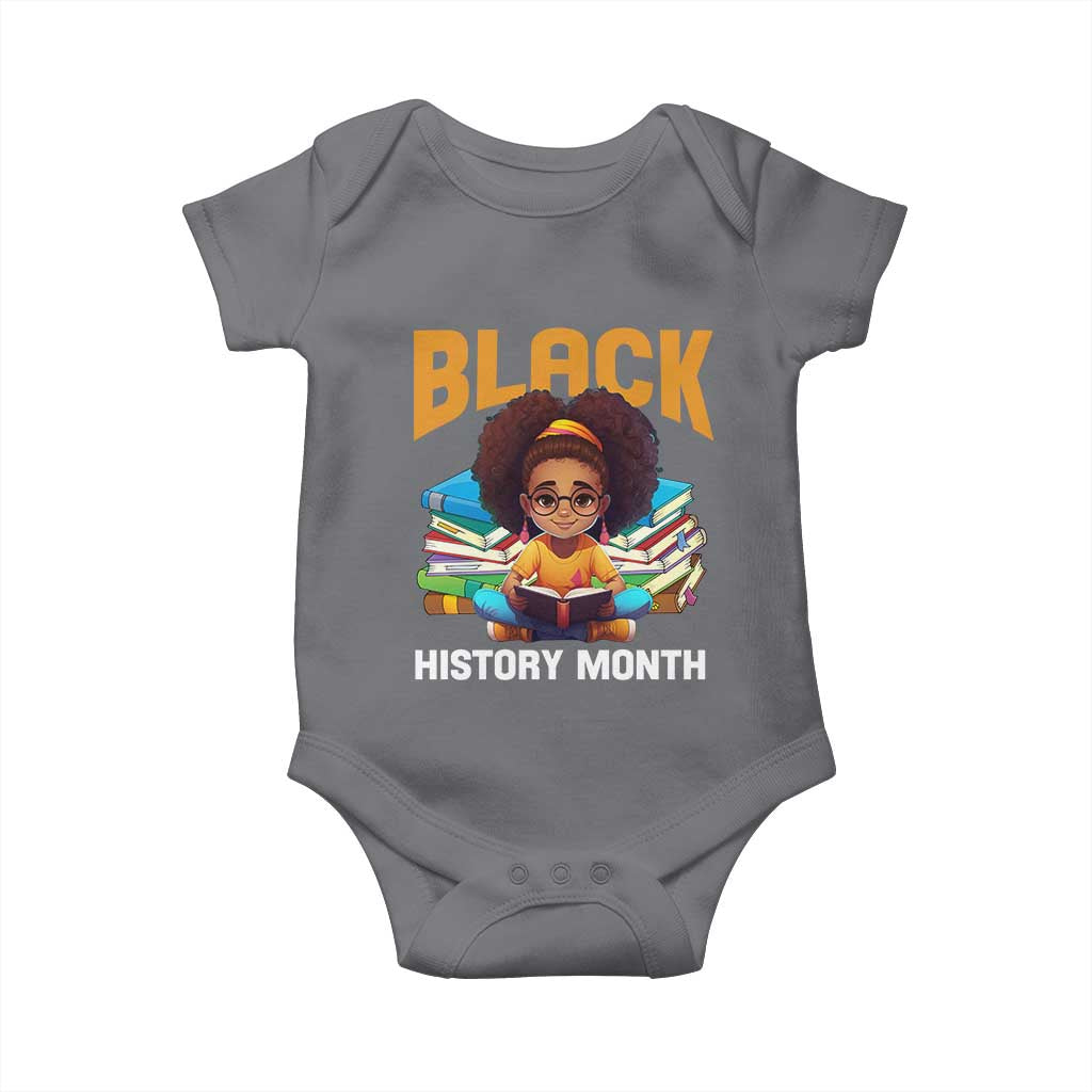 Black History Month Baby Onesie African Girl Reading Book Melanin Pride