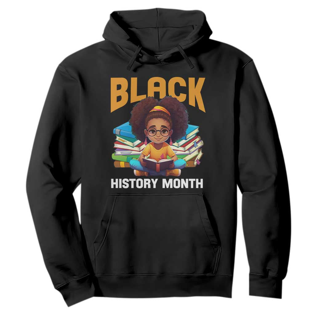 Black History Month Hoodie African Girl Reading Book Melanin Pride