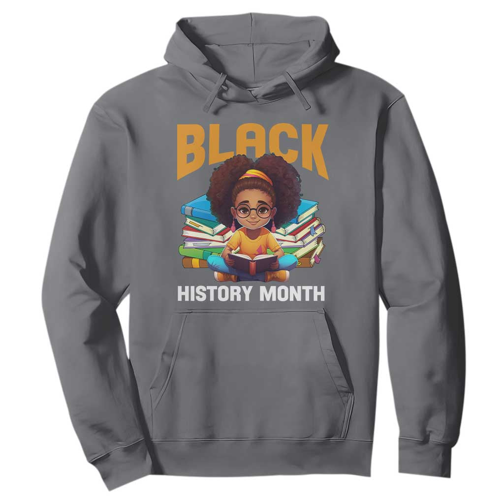 Black History Month Hoodie African Girl Reading Book Melanin Pride