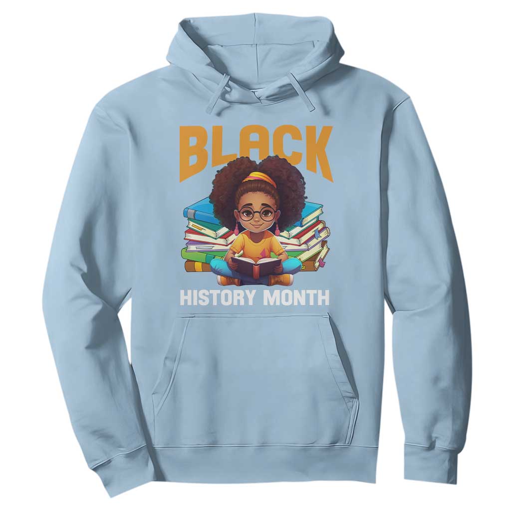 Black History Month Hoodie African Girl Reading Book Melanin Pride