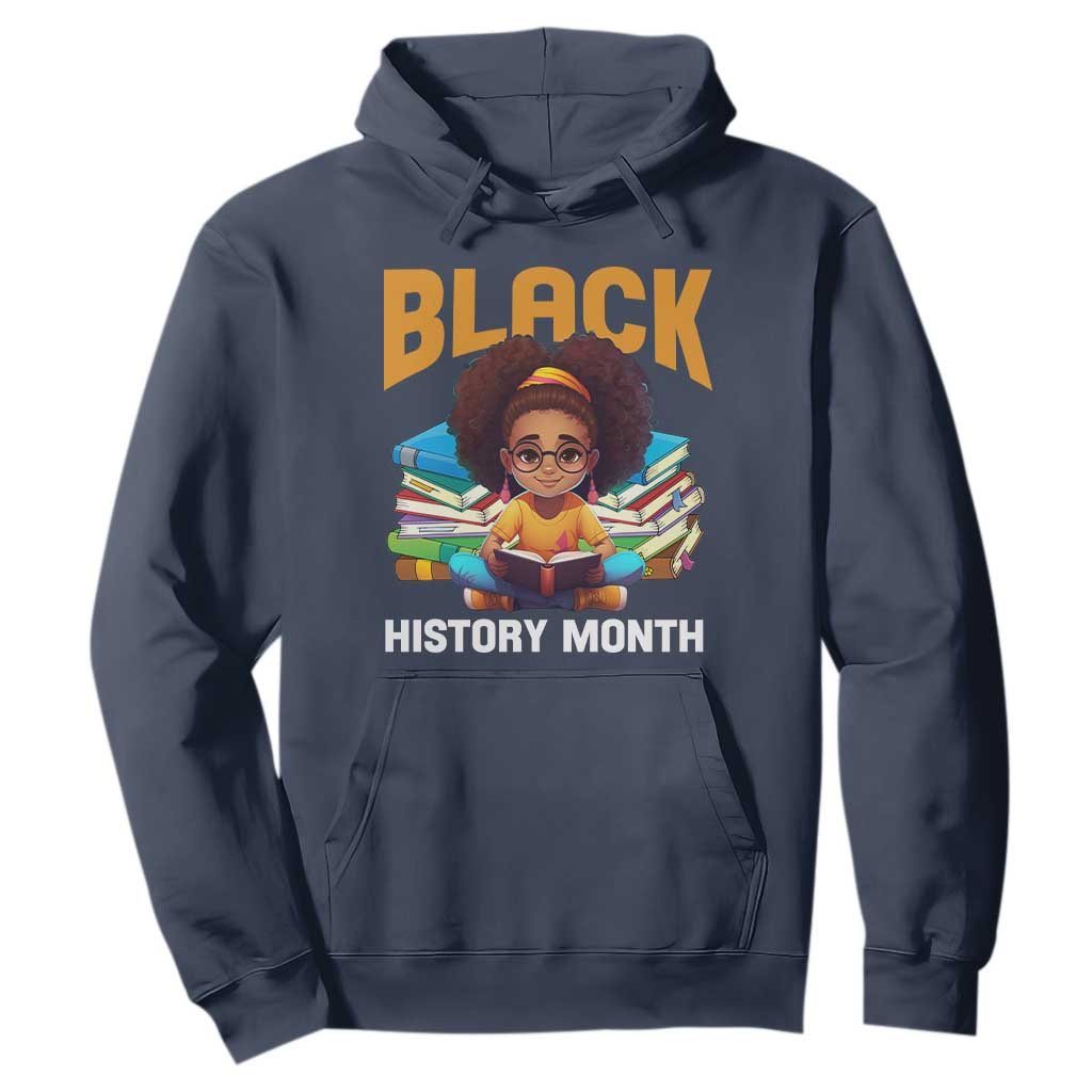 Black History Month Hoodie African Girl Reading Book Melanin Pride