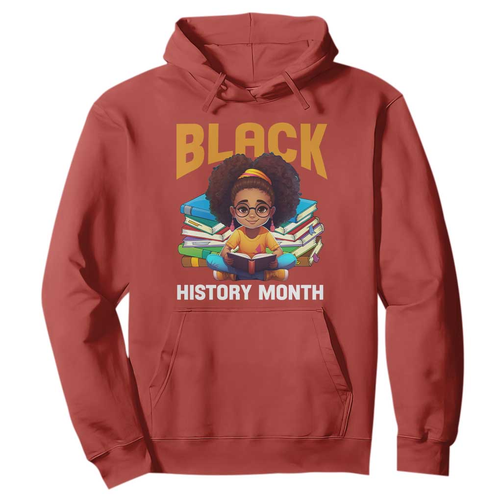Black History Month Hoodie African Girl Reading Book Melanin Pride