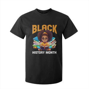 Black History Month T Shirt For Kid African Girl Reading Book Melanin Pride