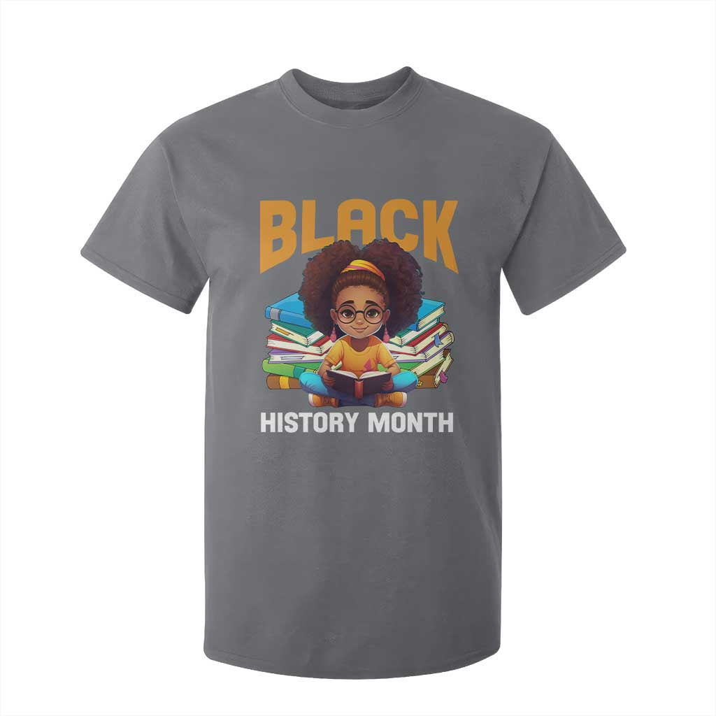 Black History Month T Shirt For Kid African Girl Reading Book Melanin Pride