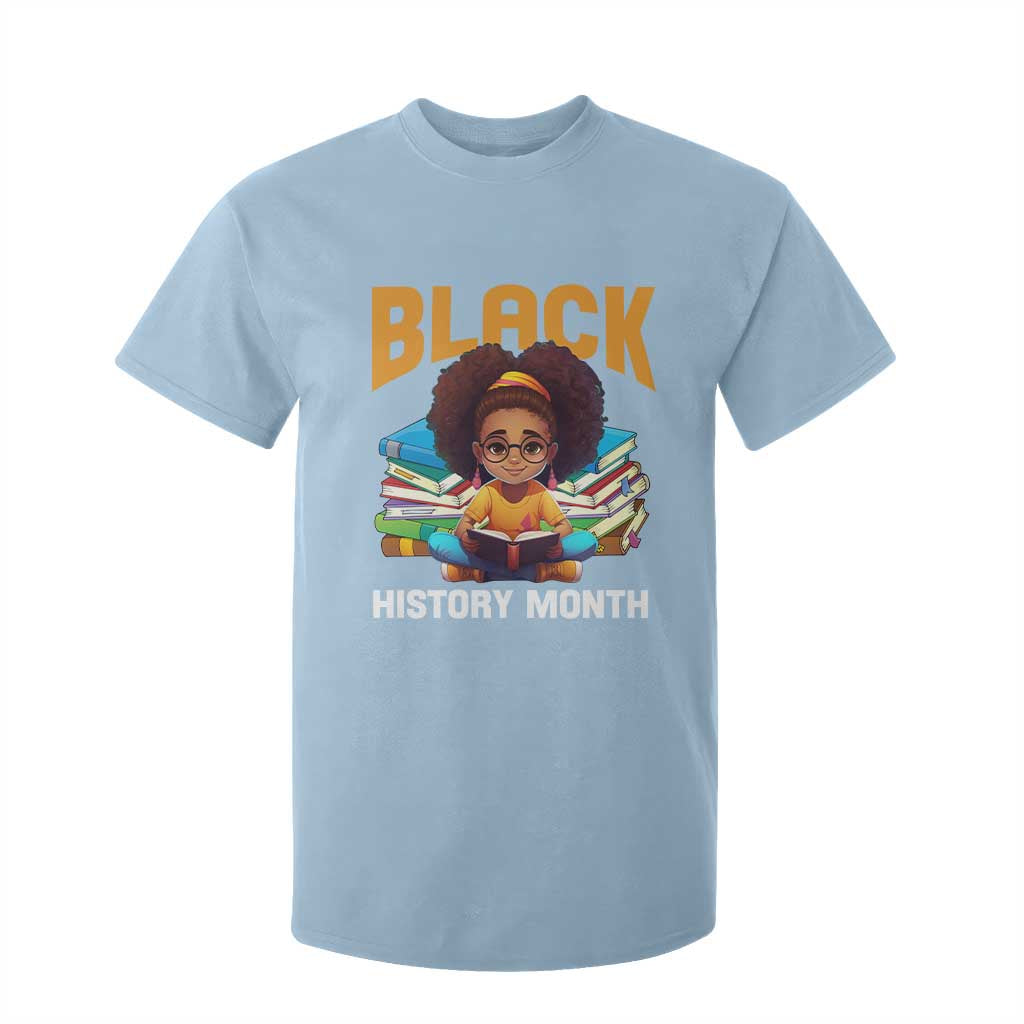 Black History Month T Shirt For Kid African Girl Reading Book Melanin Pride