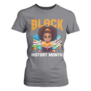 Black History Month T Shirt For Women African Girl Reading Book Melanin Pride