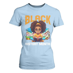 Black History Month T Shirt For Women African Girl Reading Book Melanin Pride