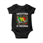 Black Teacher Baby Onesie Education Is Freedom Reading Books Black History Month