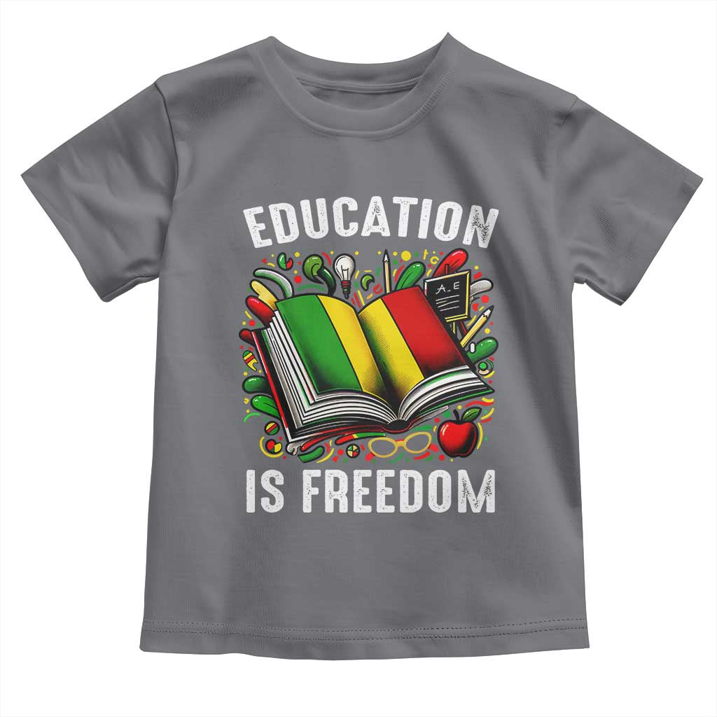 Black Teacher Baby Shirt Education Is Freedom Reading Books Black History Month