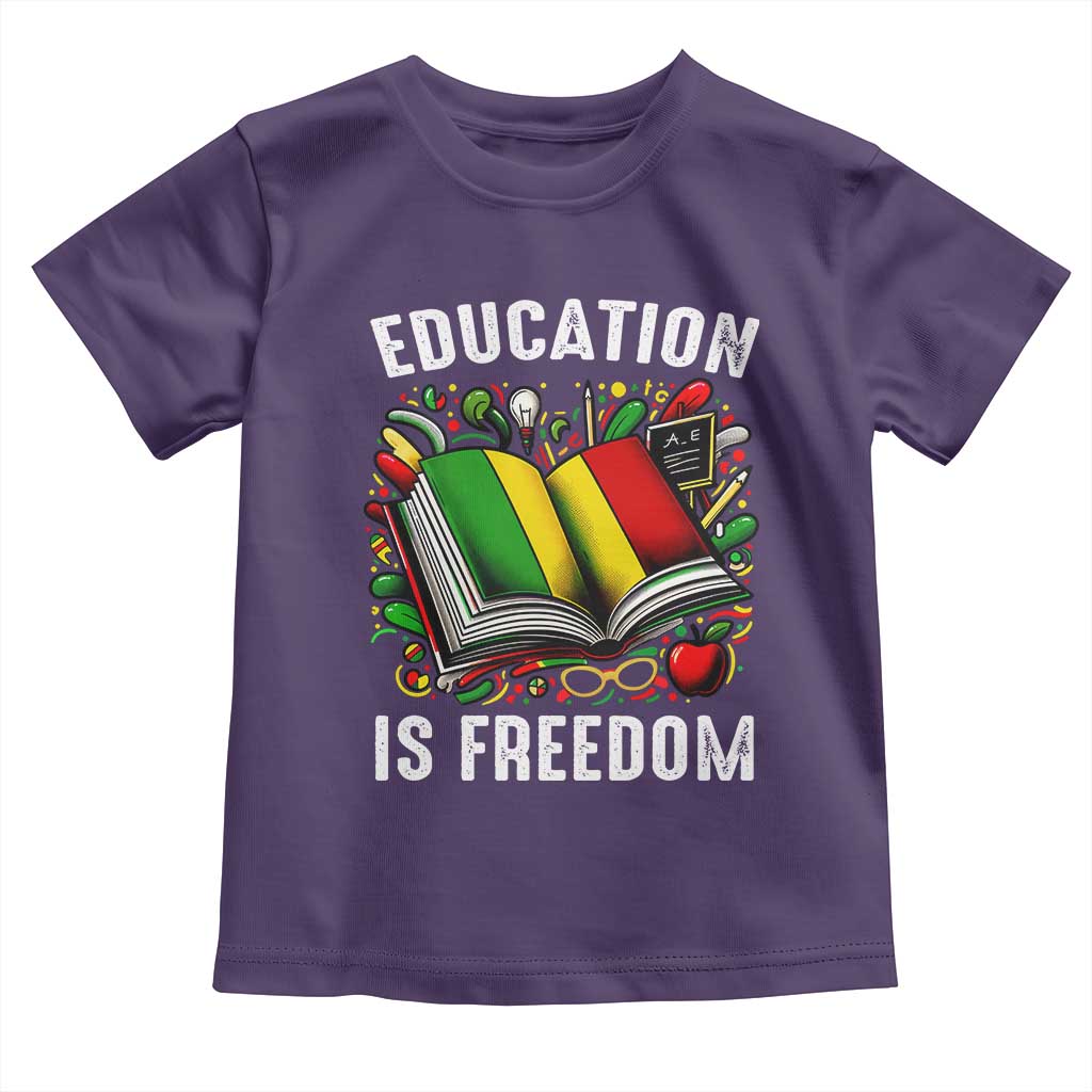 Black Teacher Baby Shirt Education Is Freedom Reading Books Black History Month