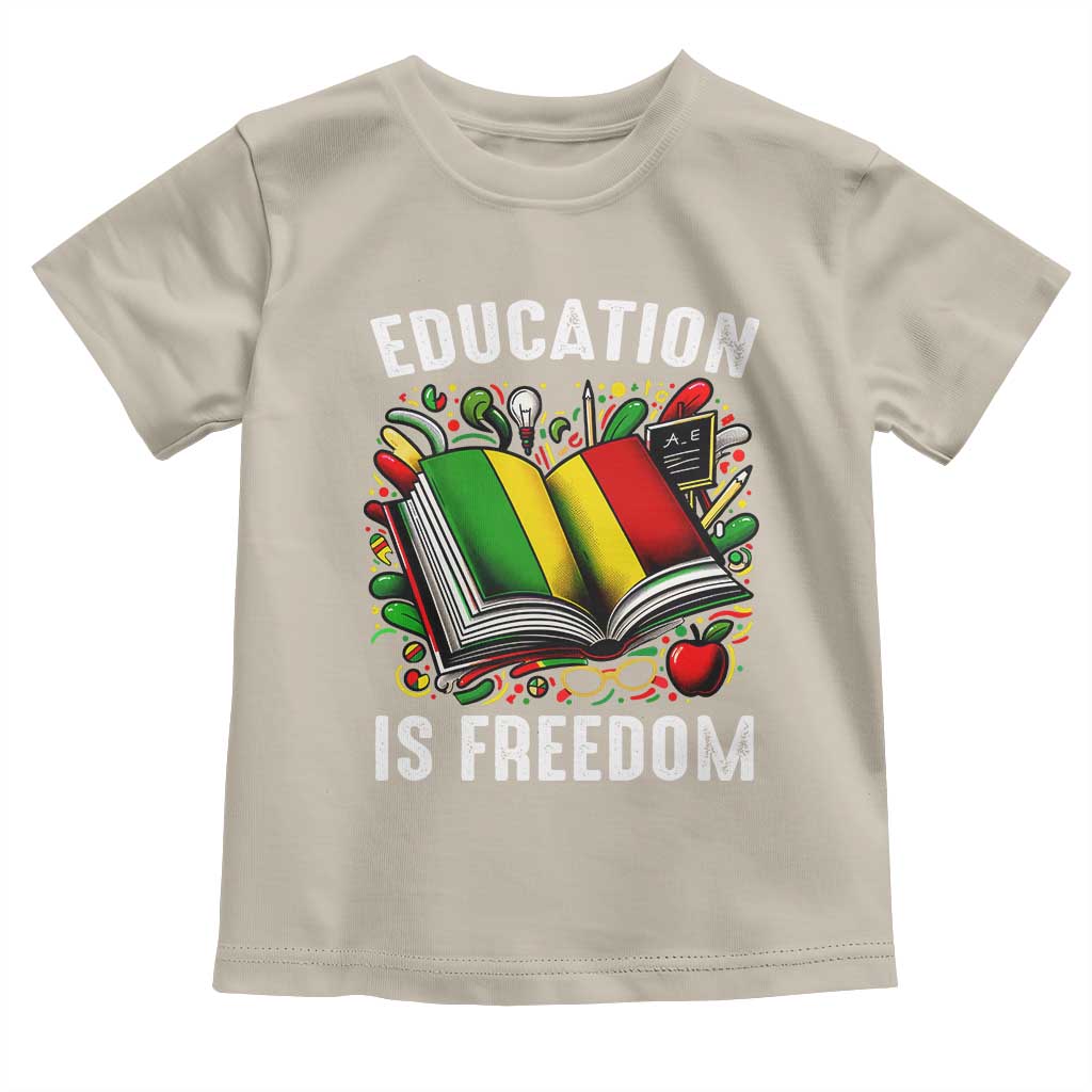 Black Teacher Baby Shirt Education Is Freedom Reading Books Black History Month