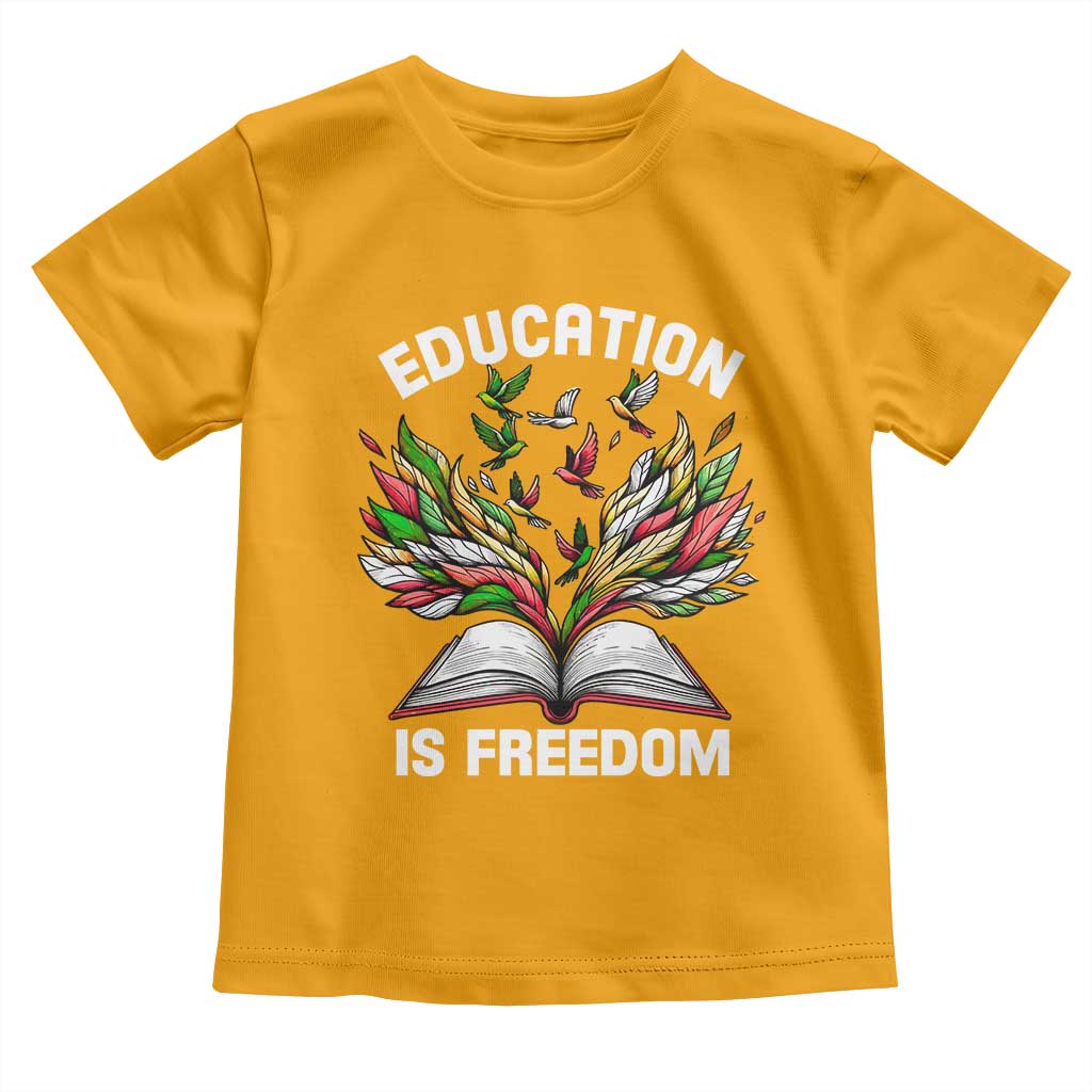 Black Teacher Pride Baby Shirt Education Is Freedom African Americans Black History Month
