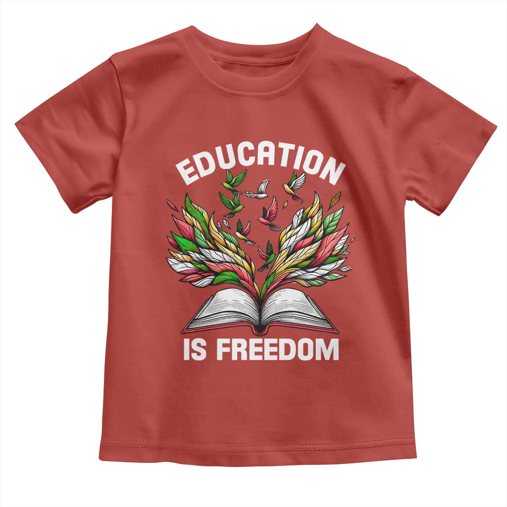 Black Teacher Pride Baby Shirt Education Is Freedom African Americans Black History Month