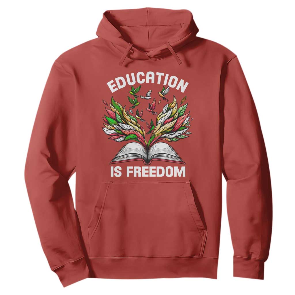 Black Teacher Pride Hoodie Education Is Freedom African Americans Black History Month