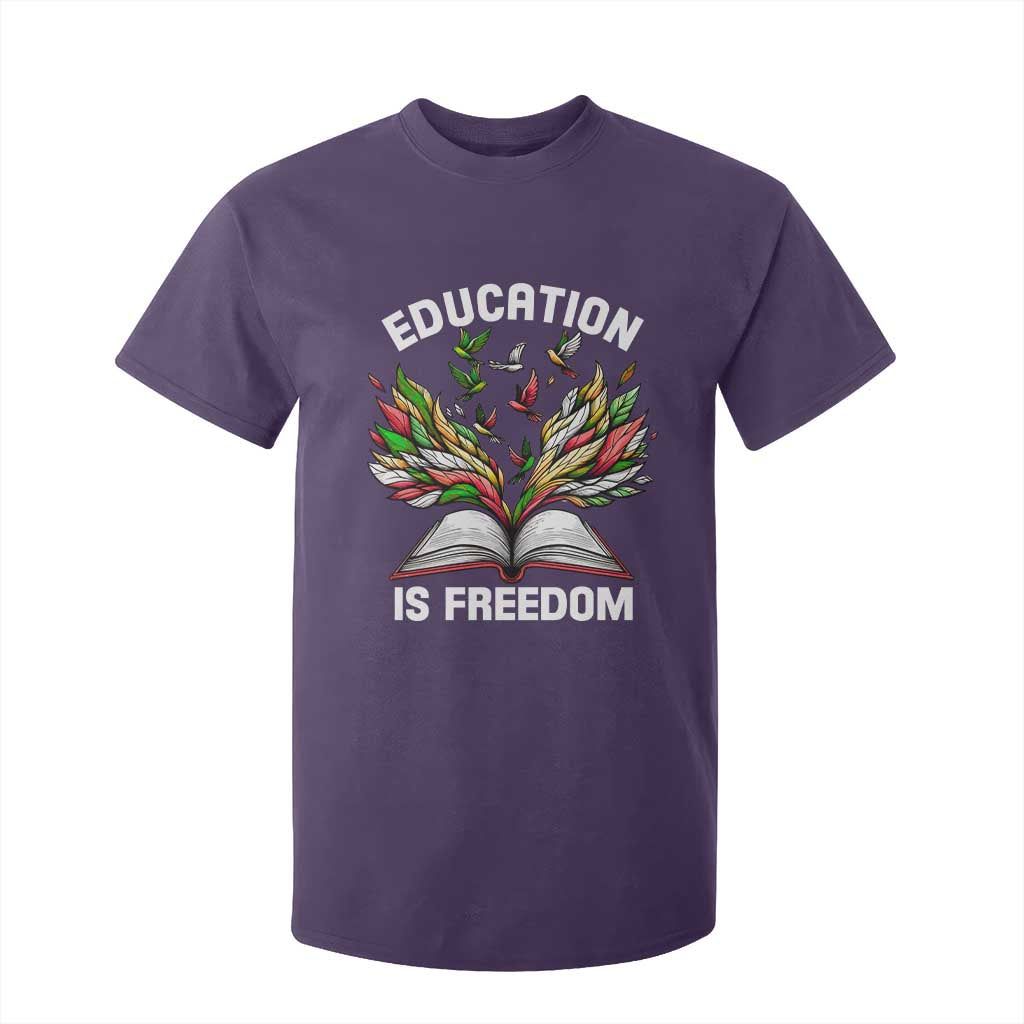 Black Teacher Pride T Shirt For Kid Education Is Freedom African Americans Black History Month