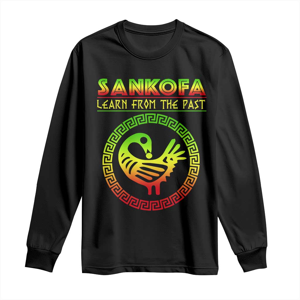 Black History Month Long Sleeve Shirt Sankofa Learn From The Past African Bird Melanin