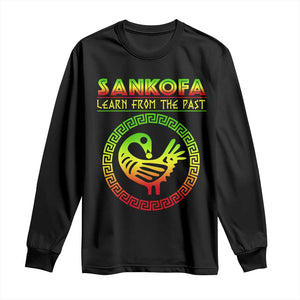 Black History Month Long Sleeve Shirt Sankofa Learn From The Past African Bird Melanin