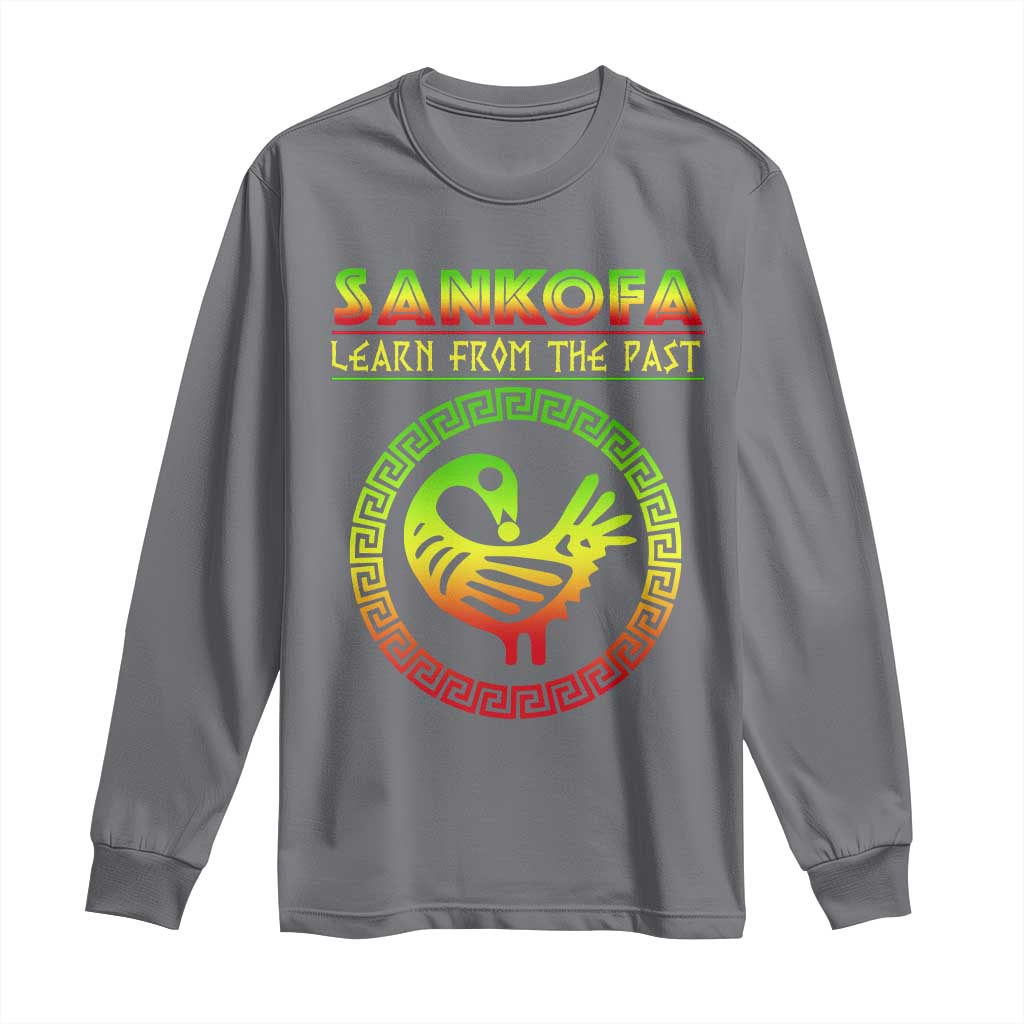 Black History Month Long Sleeve Shirt Sankofa Learn From The Past African Bird Melanin