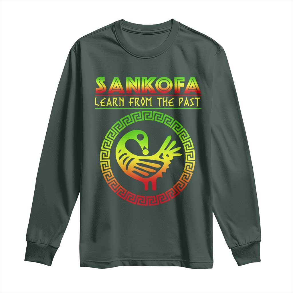 Black History Month Long Sleeve Shirt Sankofa Learn From The Past African Bird Melanin