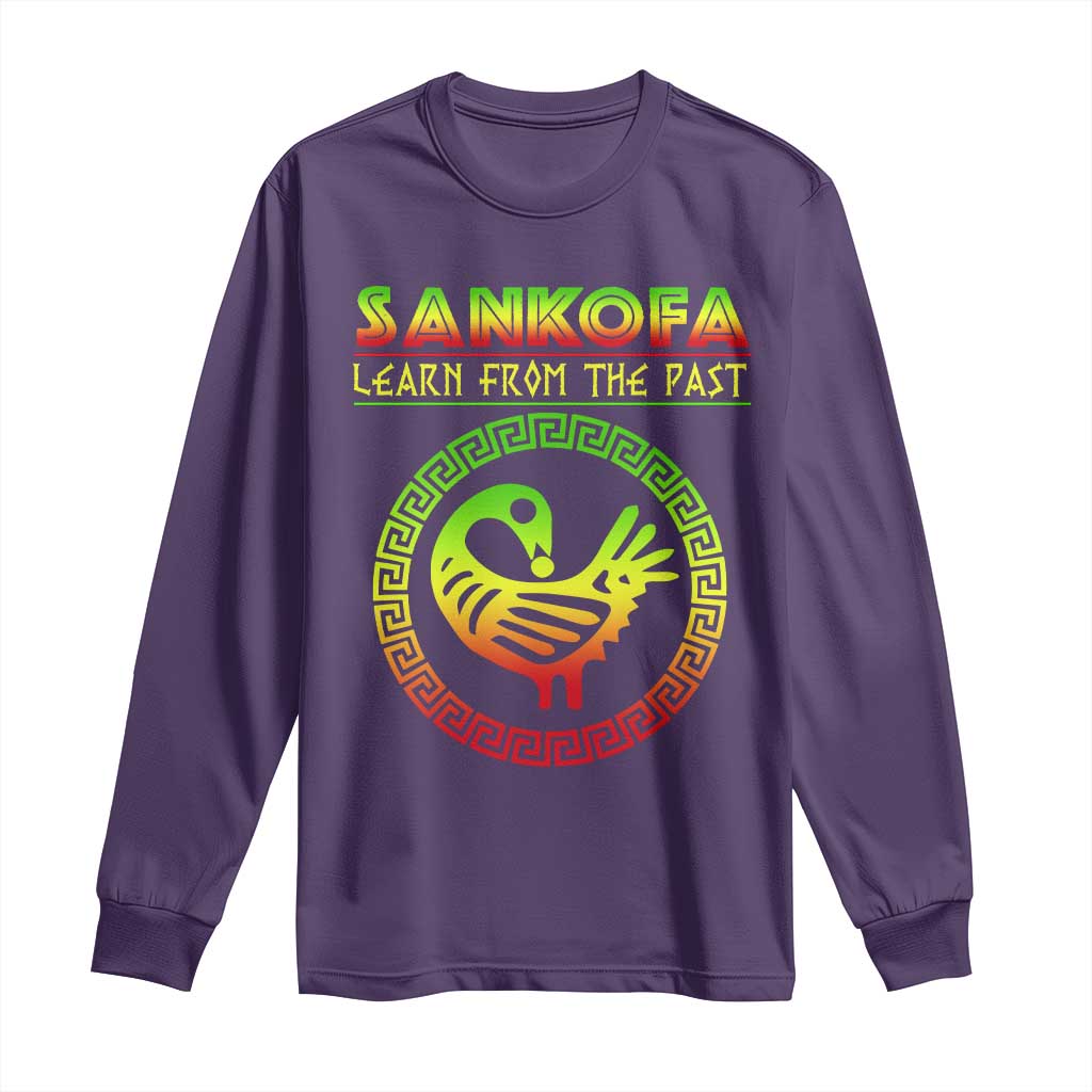Black History Month Long Sleeve Shirt Sankofa Learn From The Past African Bird Melanin