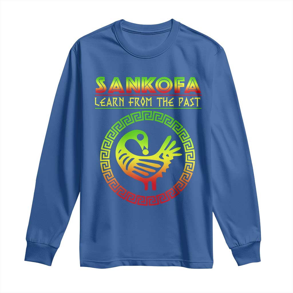 Black History Month Long Sleeve Shirt Sankofa Learn From The Past African Bird Melanin