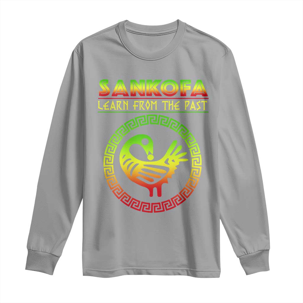 Black History Month Long Sleeve Shirt Sankofa Learn From The Past African Bird Melanin