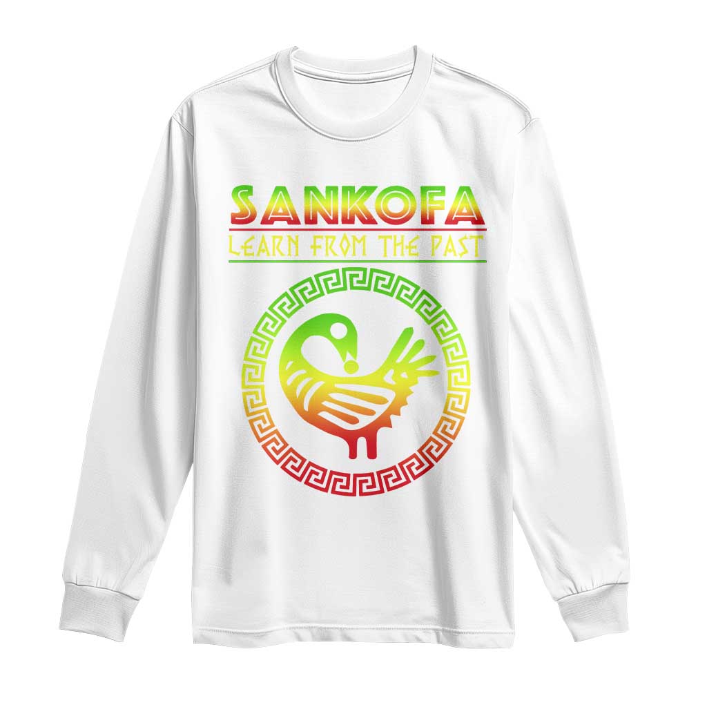 Black History Month Long Sleeve Shirt Sankofa Learn From The Past African Bird Melanin