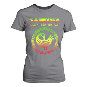 Black History Month T Shirt For Women Sankofa Learn From The Past African Bird Melanin