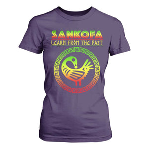 Black History Month T Shirt For Women Sankofa Learn From The Past African Bird Melanin