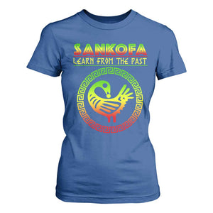 Black History Month T Shirt For Women Sankofa Learn From The Past African Bird Melanin