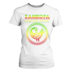 Black History Month T Shirt For Women Sankofa Learn From The Past African Bird Melanin