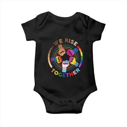Black History Month Baby Onesie We Rise Together Equality Awesome Melanin LGBT