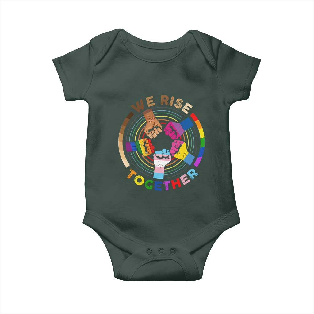 Black History Month Baby Onesie We Rise Together Equality Awesome Melanin LGBT