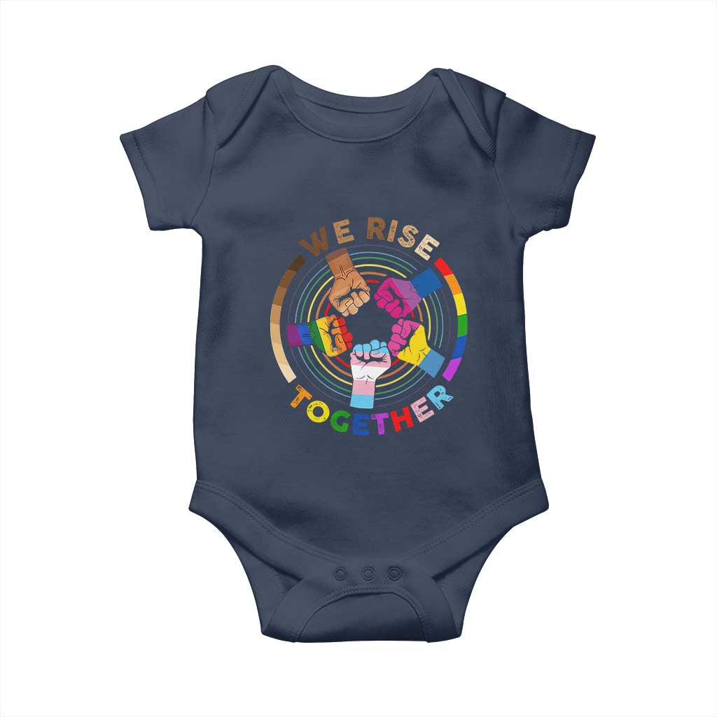 Black History Month Baby Onesie We Rise Together Equality Awesome Melanin LGBT