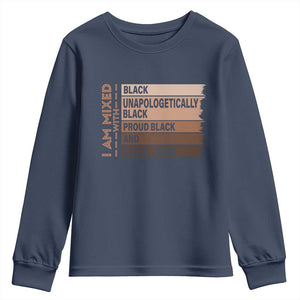 Melanin Pride Youth Sweatshirt Yes I'm Mixed With Black History TS09