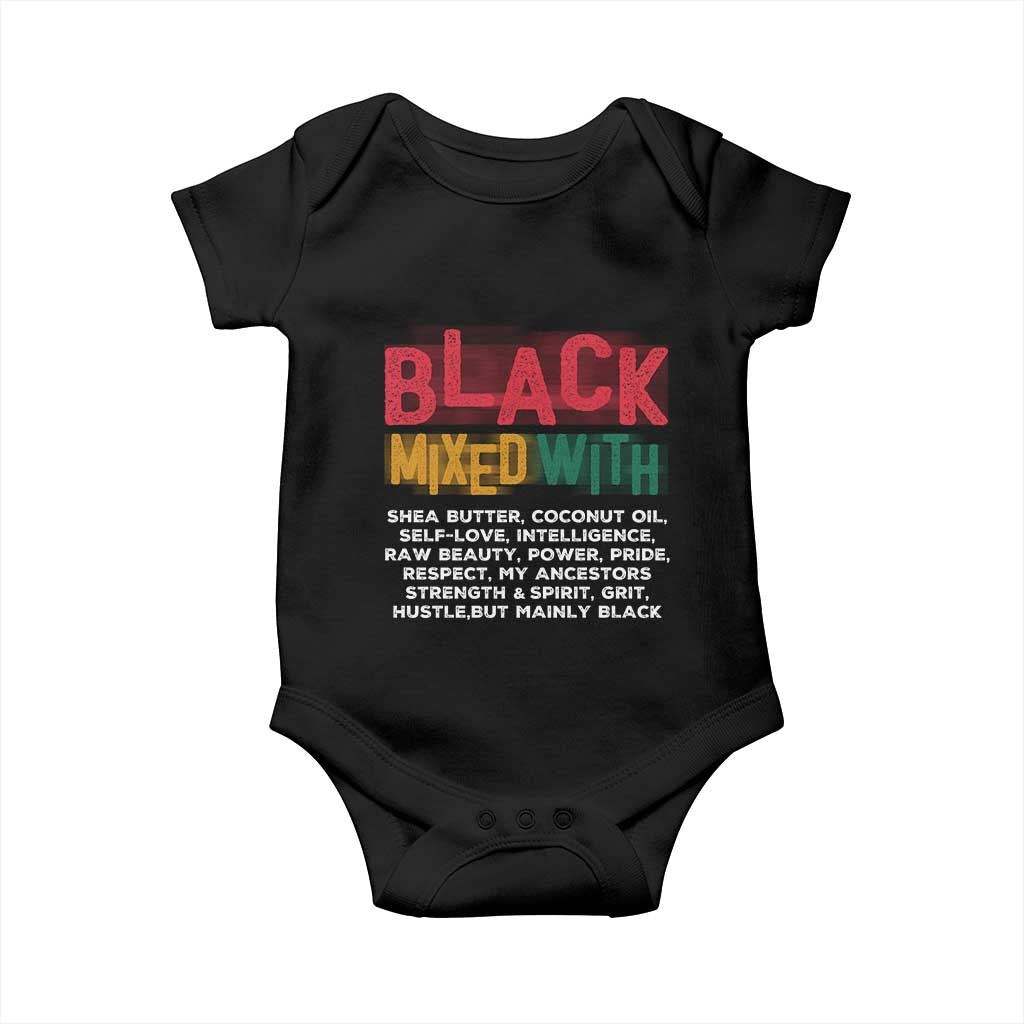 Black Pride Baby Onesie Yes I'm Mixed With Black