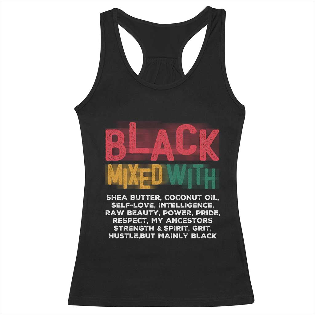 Black Pride Racerback Tank Top Yes I'm Mixed With Black