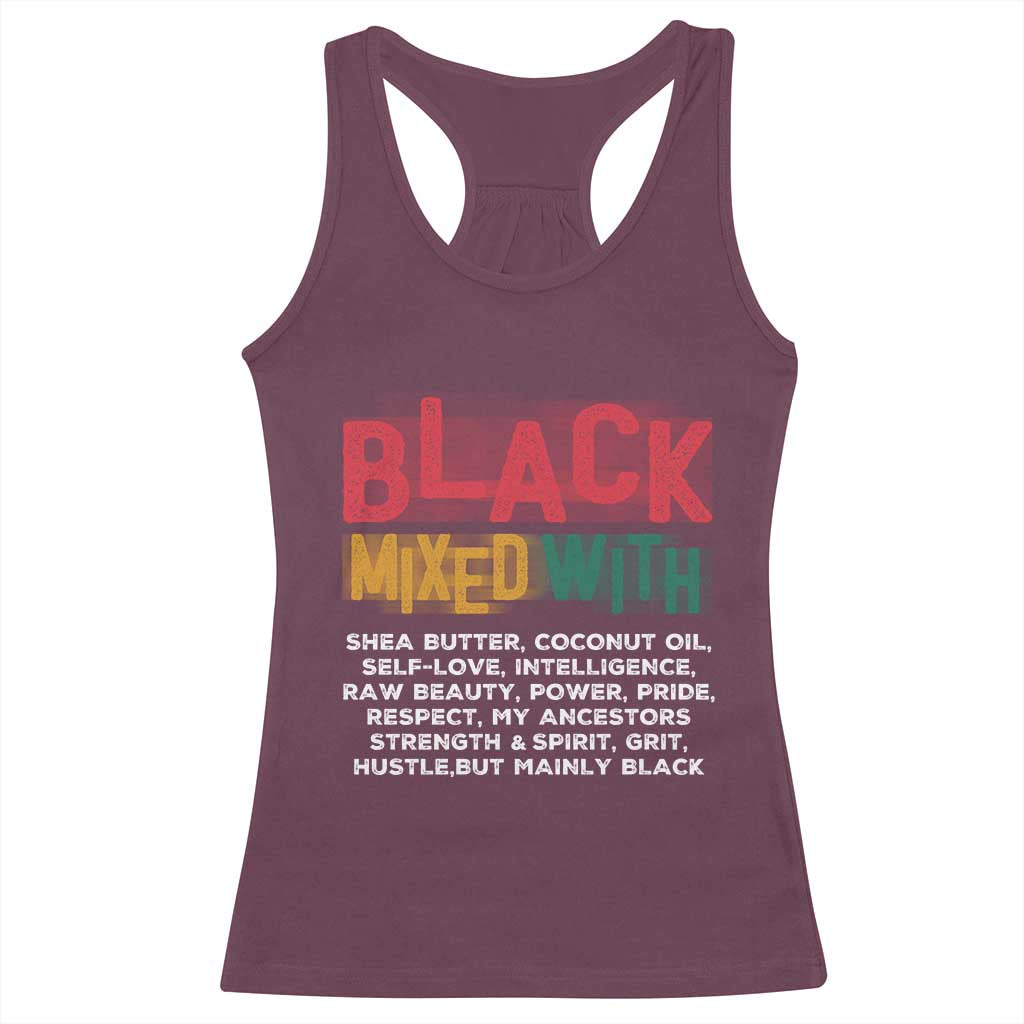 Black Pride Racerback Tank Top Yes I'm Mixed With Black