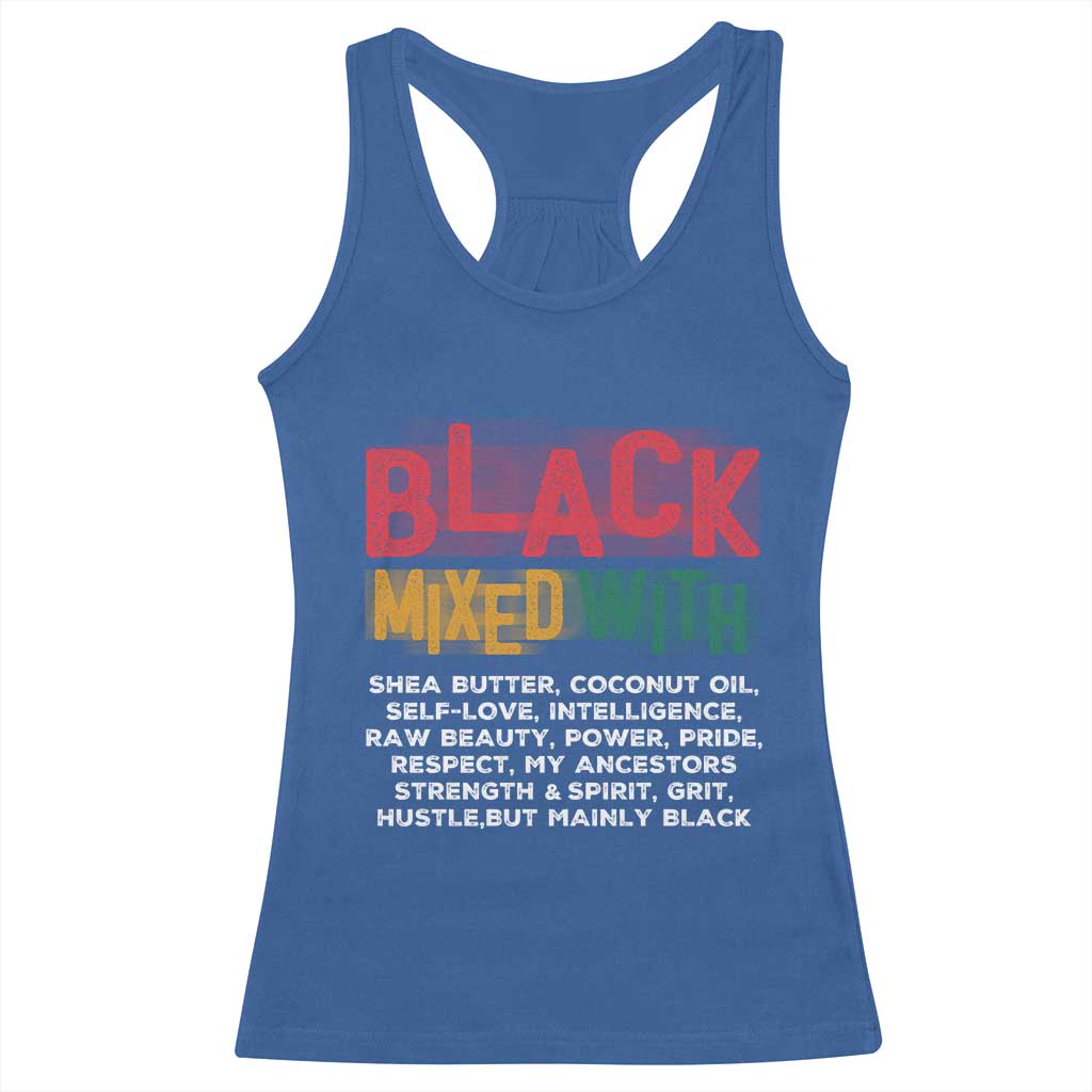 Black Pride Racerback Tank Top Yes I'm Mixed With Black