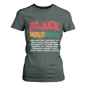 Black Pride T Shirt For Women Yes I'm Mixed With Black