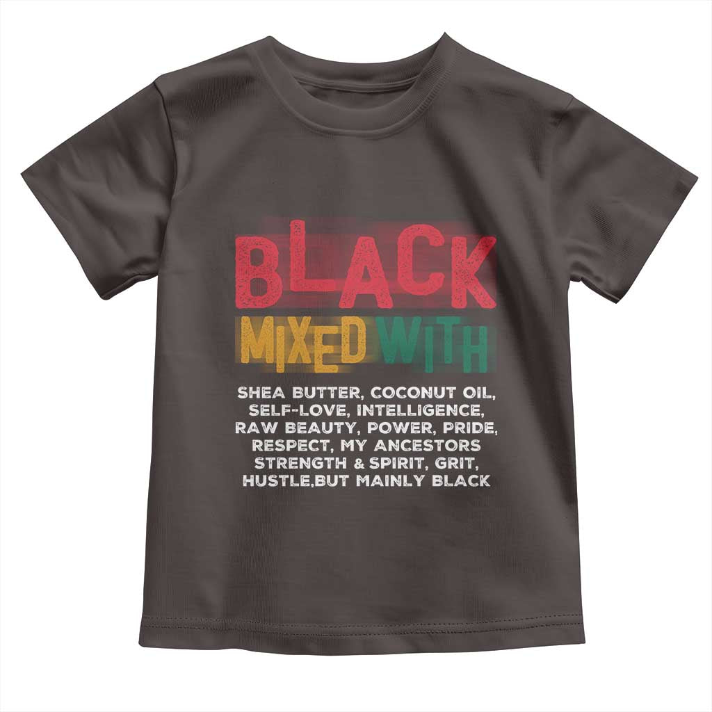 Black Pride Toddler T Shirt Yes I'm Mixed With Black