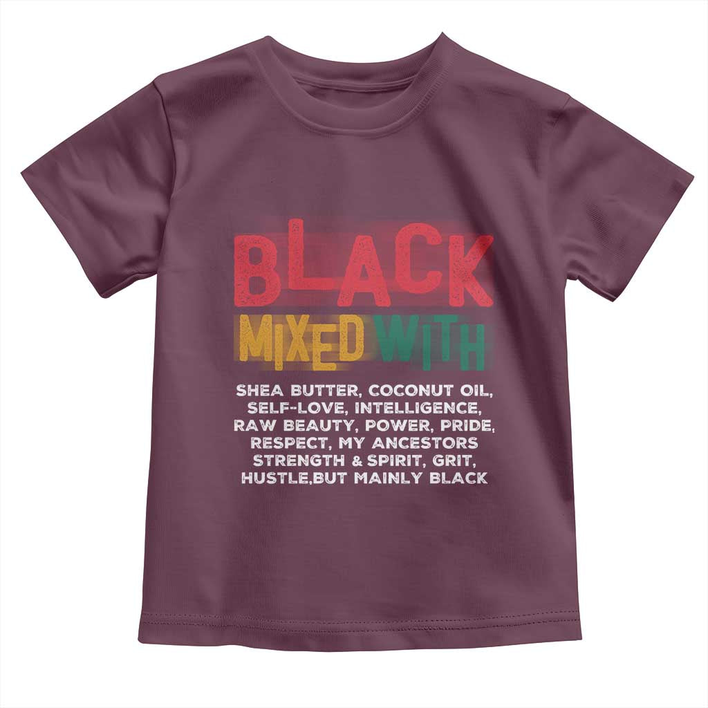 Black Pride Toddler T Shirt Yes I'm Mixed With Black