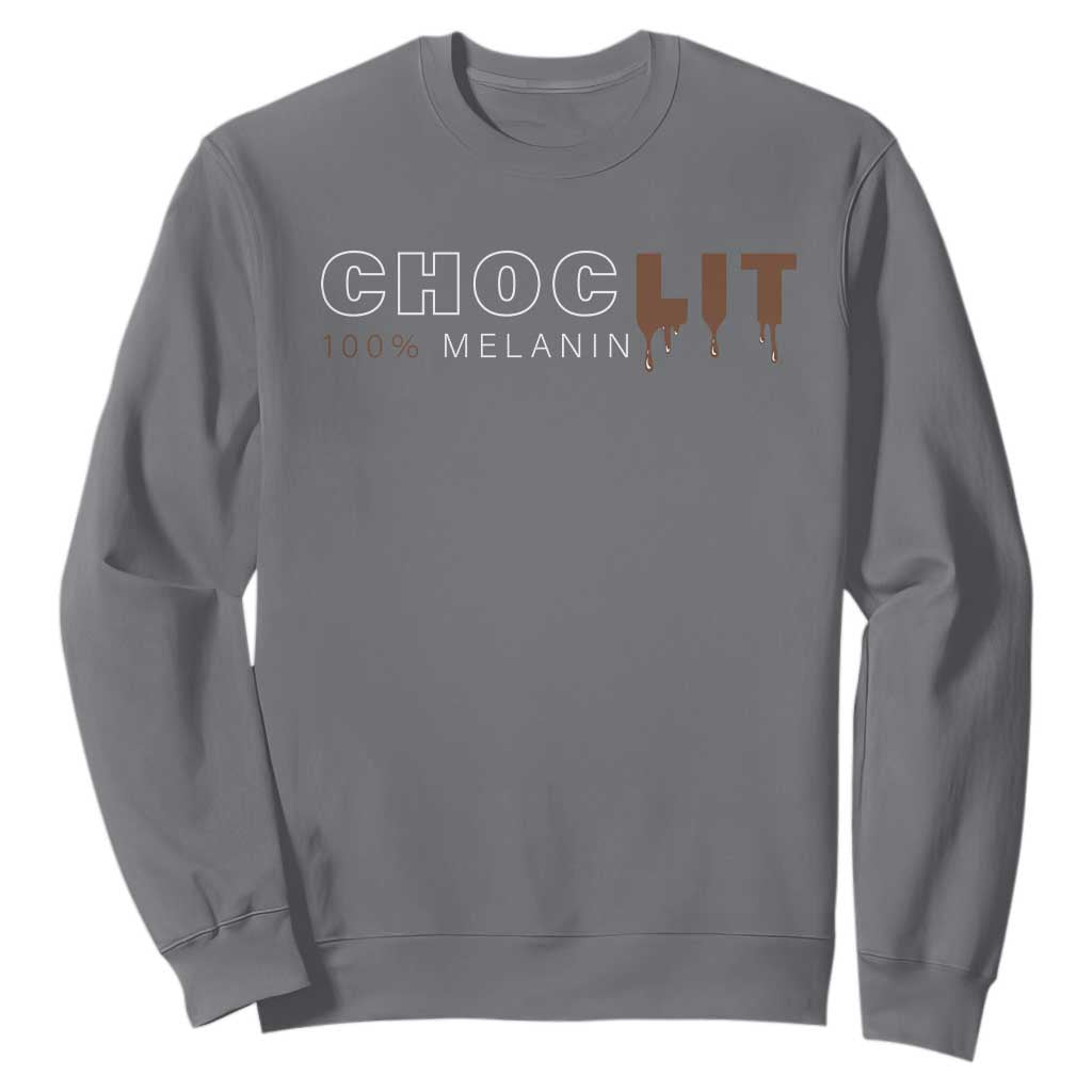Black Pride Sweatshirt Choclit 100% Melanin African American Afro