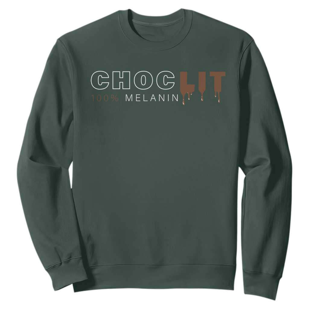 Black Pride Sweatshirt Choclit 100% Melanin African American Afro