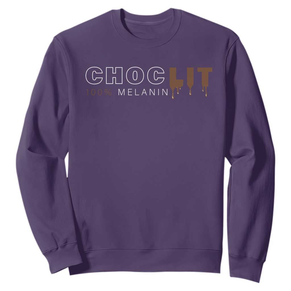 Black Pride Sweatshirt Choclit 100% Melanin African American Afro